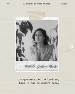 Natalia García Freire. Foto tomada del IG de Libros Traperos.