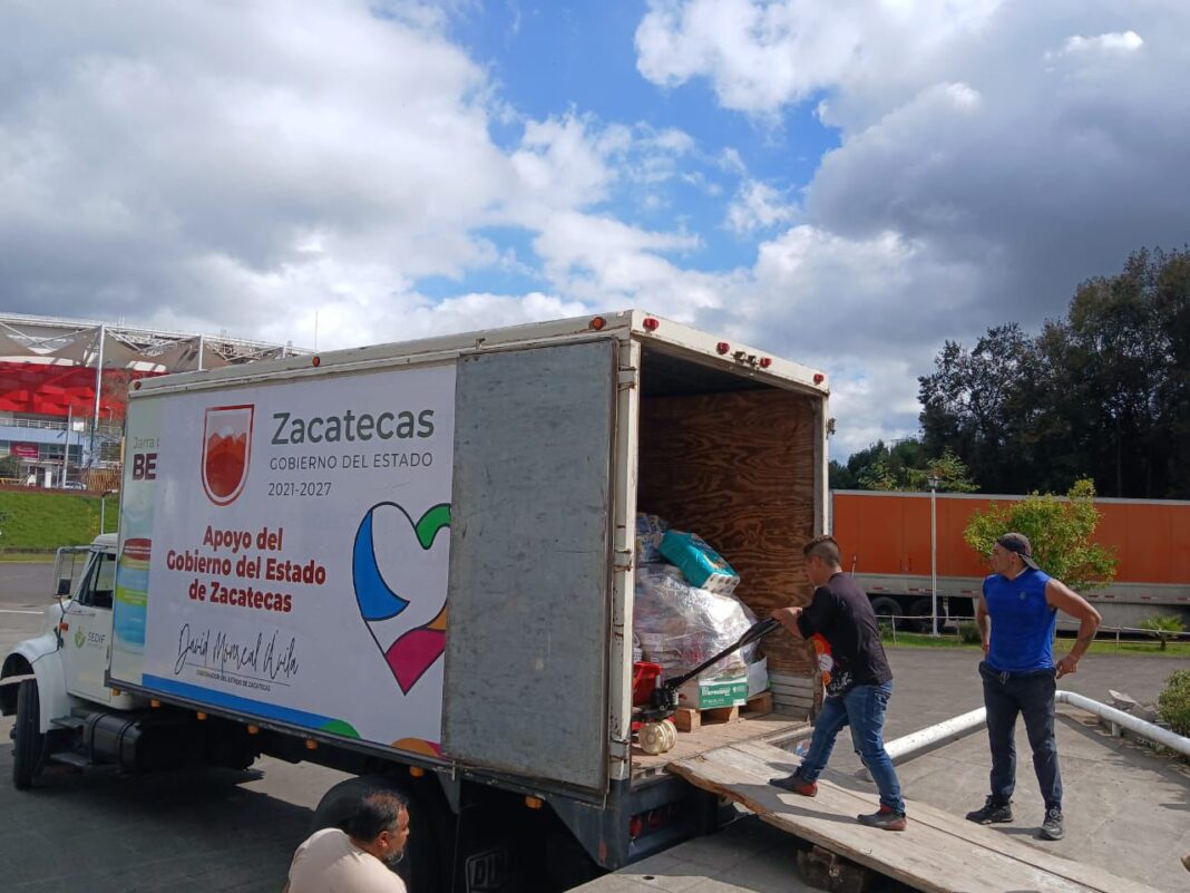 Los insumos que donaron los zacatecanos llegaron a su destino. Foto: Godezac.