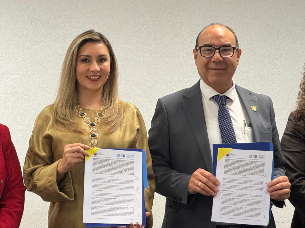 La Secretaria de las Mujeres reiteró que la colaboración con la BUAZ permitirá ampliar el alcance de programas dirigidos a la comunidad estudiantil. Foto: Cortesía.