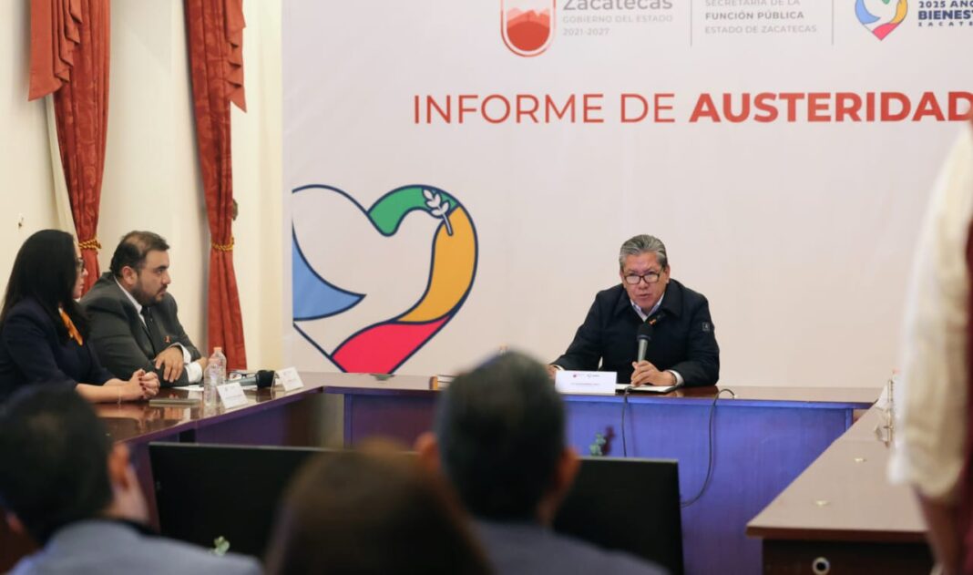 El mandatario zacatecano destacó que gracias a las políticas de austeridad se ha logrado sanear finanzas públicas. Foto: Godezac.