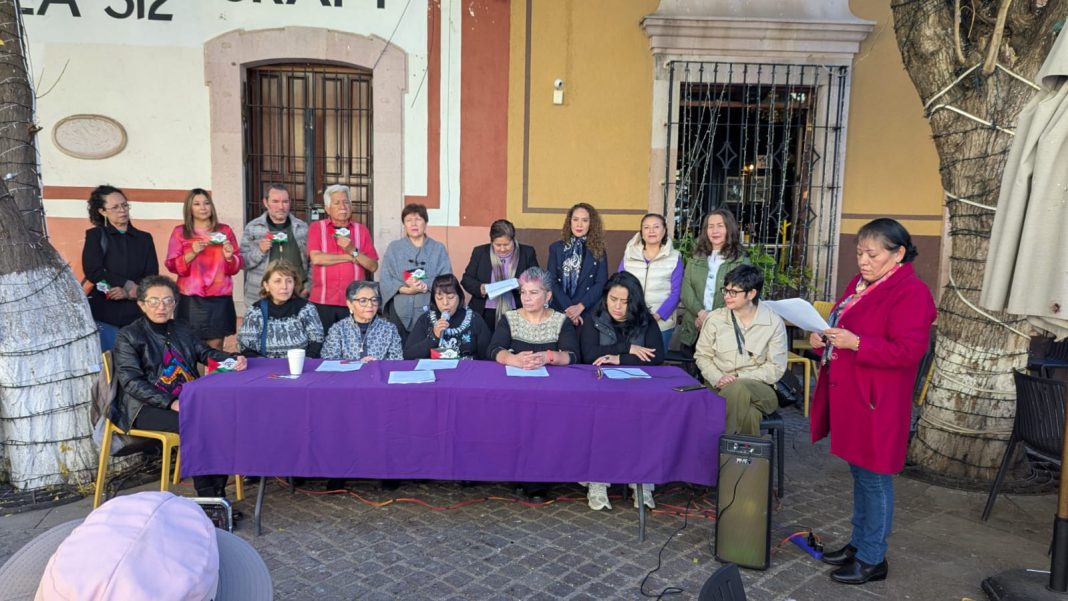 Desde la Plaza Miguel Auza, se brindó el apoyo a la activista. Foto: Cortesía.