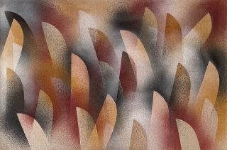 Miguel Rodríguez Sepúlveda. Bosque obscuro. Acrílico sobre lienzo. 225 x 75 cm. Fragmento.