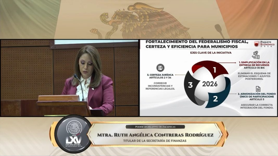 La secretaria de Finanzas, Ruth Angélica Contreras Rodríguez. Foto: Cortesía.