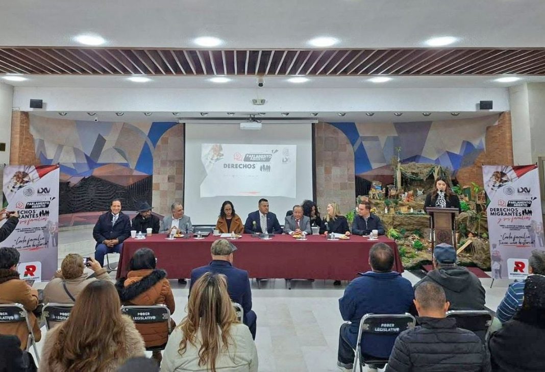 El encuentro reunió a autoridades de los tres órdenes de gobierno, así como a líderes de comunidades migrantes en Estados Unidos. Foto: Cortesía.