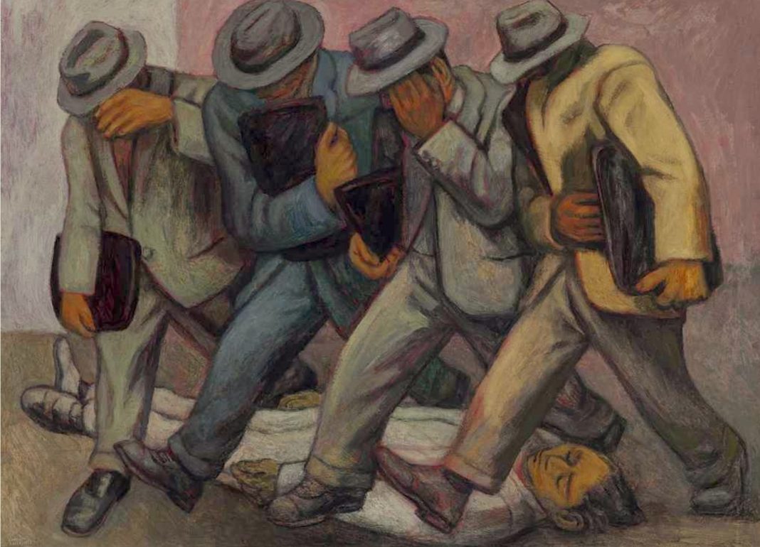 Alfredo Zalce. Los abogados. 1952. Museo Kaluz. CDMX.