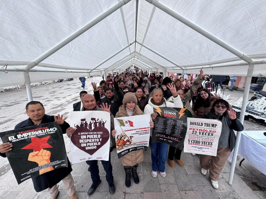 Los morenistas reiteraron su rechazo a cualquier forma de intervención extranjera. Foto: Cortesía.