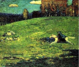 Der Blaue Reiter, 1903. Obra de Wassily Kandinsky.