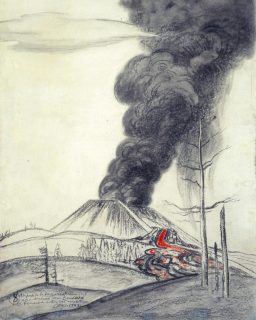 Gerardo Murillo, Dr. Atl. Fumarola del Paricutín. 1943. Colección MUNAL