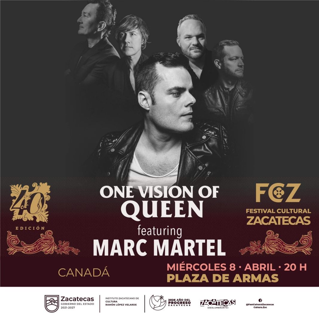 El Gobierno de Zacatecas confirmó la presentación de quien fuera el doble vocal de Freddie Mercury en la película Bohemian Rhapsody. Foto: Cortesía.