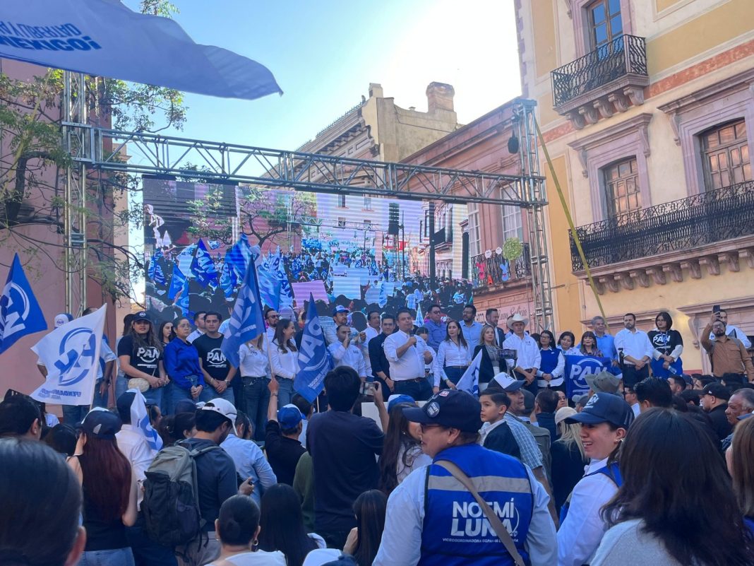 Miguel Varela aseguró que rumbo a 2027 se concretará el cambio en el estado. Foto: Jaqueline Lares Chávez.