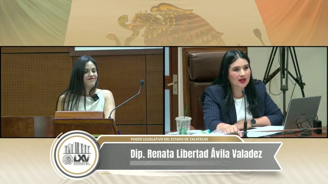 Renata Ávila (PT) dio lectura a la reforma a la Ley de Acceso de las Mujeres a una Vida Libre de Violencia del estado para incorporar la violencia patrimonial como modalidad.