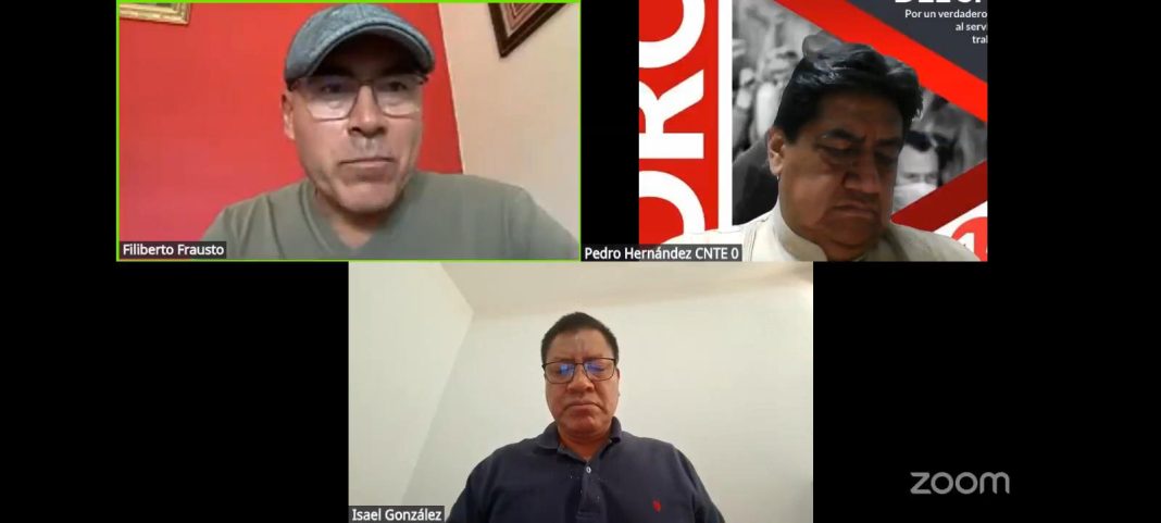 La conferencia, realizada este domingo 17 de mayo, fue encabezada por representantes de las secciones VII de Chiapas, IX de la Ciudad de México, XVIII de Michoacán, XXII de Oaxaca, así como integrantes de Zacatecas y Guerrero. Foto: Captura.
