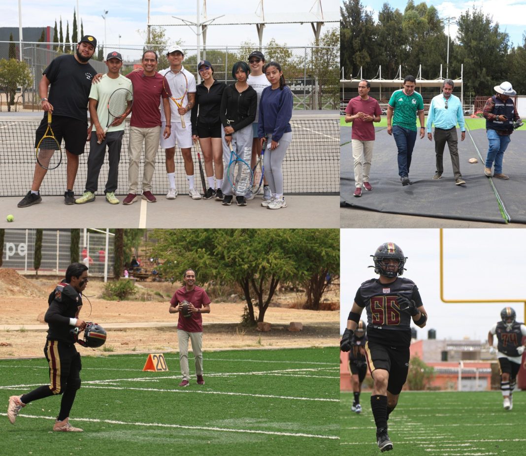 Se realizó el encuentro de futbol americano entre Mineros de Zacatecas -que tiene su sede en Guadalupe- contra los Venados Azules de San Luis Potosí, que participan en la Football Alliance México. Foto: Ayuntamiento de Guadalupe.