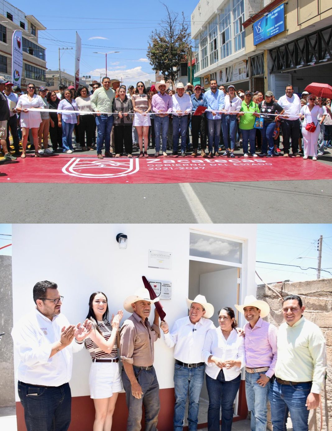Pepe Saldívar acompañó al gobernador David Monreal a la inauguración de la rehabilitación total de la Avenida Barones. Foto: Ayuntamiento de Guadalupe.