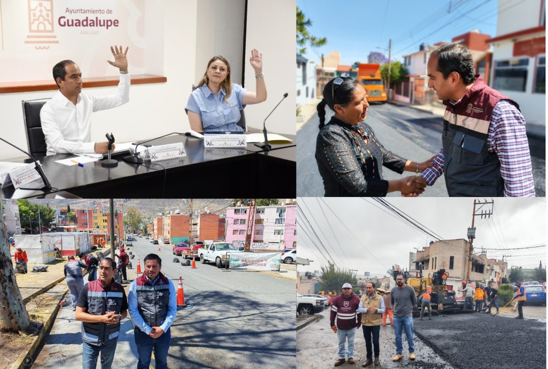 El ayuntamiento de Guadalupe destinará recursos a la obra pública. Foto: Ayuntamiento de Guadalupe.