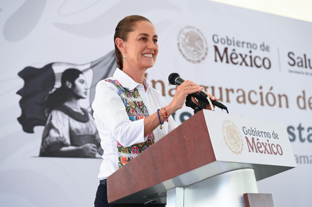 La presidenta Claudia Sheinbaum encabezó el evento en Tamaulipas. Foto: Cortesía.